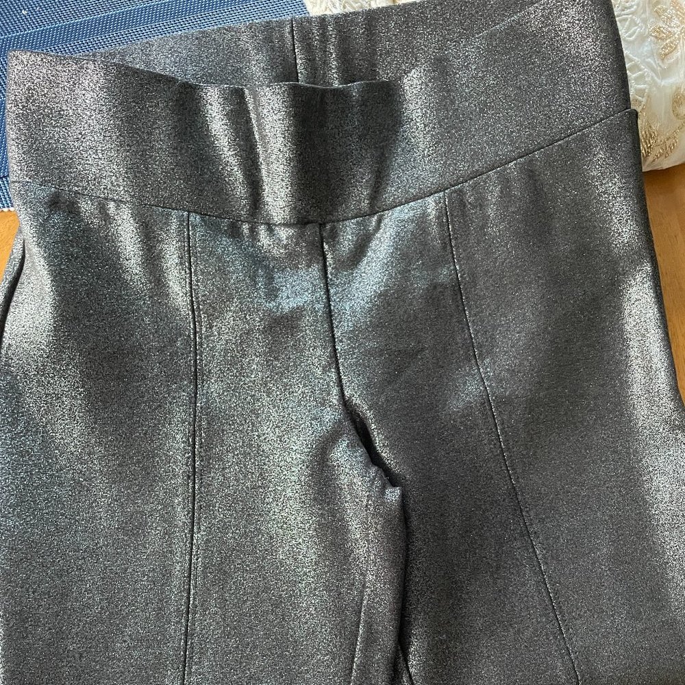 BAR III BLACK METALLIC LEGGINGS